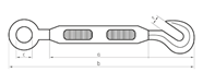 ТАЛРЕПЫ DIN 1480 КРЮК-КОЛЬЦО(SK), КОЛЬЦО-КОЛЬЦО(SS), КРЮК-КРЮК(KK)